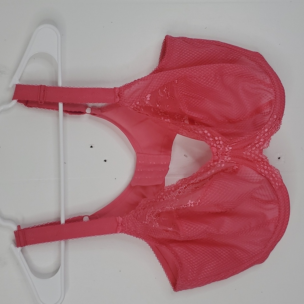 Elomi Charley Honesuckle Bra Stretch Lace Plunge 3 Part Cup Side Support 42H